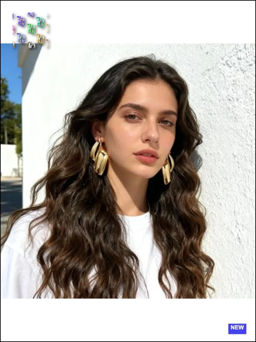 Chunky Gold Plated Statement Drop Dangle Earrings Geometric Metal